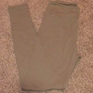 LuLaRoe leggings dark tan one size
